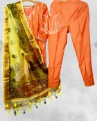 Model Silk Pure Handloom Banarasi suit with Organza Pichwai Dupatta